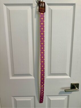 Kids Pink Corgi-Print Adjustable Riding Belt